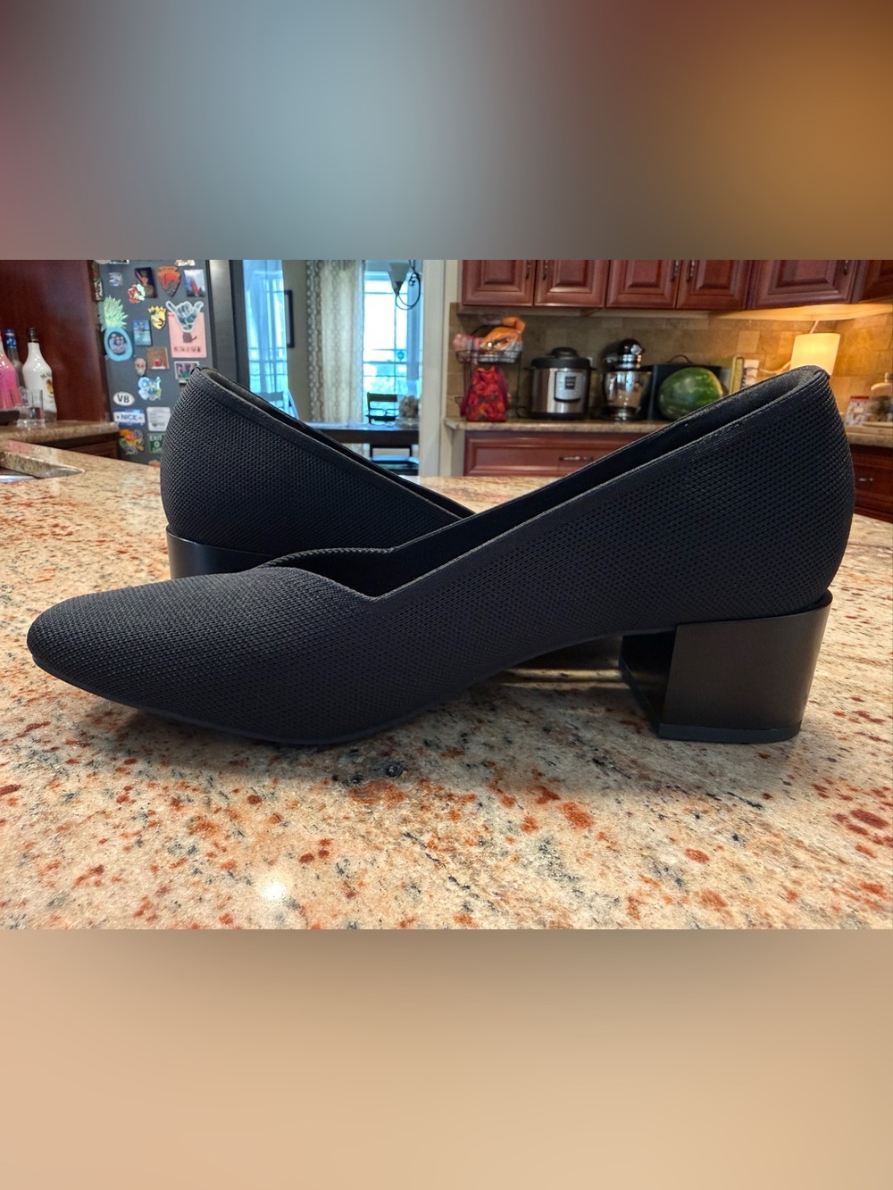 Vivaia Square Toe Chunky Heel Megan Women’s US 10.5 EU 41.5 Black Stress Free - Picture 7 of 14